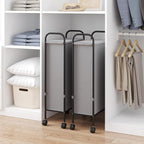 ELYKEN Slim Laundry Hamper with Lid & Wheels, 50L Rolling Laundry Basket - Image 3