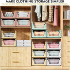 SNSLXH 5 Pack Closet Organizer Basket, Closet Organizers and Storage, Green - Image 4
