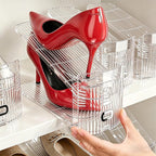 Neprock Shoe Stacker, Shoe Slot Organizer for Closet, Shoe Storage Rack | 12 Pack, Clear, 50% Space Saver, 3 Adjustable Height, Tool-Free Assembly, 30% Thicker, Superior Load Bearing - Image 3