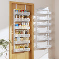 Pantry Door Organizers and Storage, 6-Tier Large Metal Heavy-Duty Frame Over the Door Spice Rack, 2 in 1 Wall-Mounted or Hanging shelf for Kitchen, Bathroom, Laundry Room, Bedroom, Closet &Nursery by DAOTENGQL