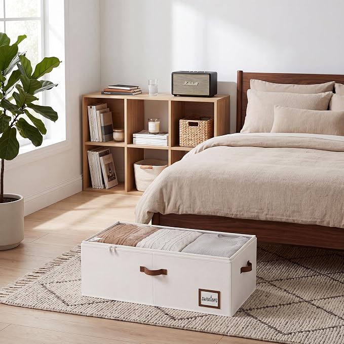 StorageWorks 10 Inch Tall Under Bed Storage Containers with Clear Lid - Image 5