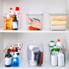 theaoo XLarge Clear Storage Bins with Lids, Stackable Containers, 8 Pack - Image 5
