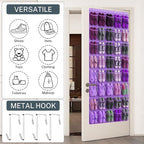 40-Pocket Over the Door Shoe Organizer - Large Mesh Pocket Hanging Shoe Organizer,Behind the Door Shoes Storage Holder Hanger - Image 2