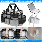 Cleaning Caddy Bag, Large Cleaning Bag for Housekeepers, Rose Gray - Image 2