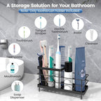 Luxspire Toothbrush Holders for Bathroom, Stainless Steel, 6 Slots, Black - Image 3