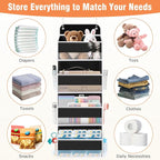 Over The Door Organizer Storage Large Capacity Hanging Bedroom Storage | 4 Shelves, 40 LB Capacity, Foldable Mesh Design, Clear Window, Sturdy, Large Storage Organizer for Nursery, Pantry & Closet - Image 7