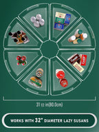 JEISSLIA Lazy Susan Cabinet Organizer Bins for 26"/ 28"/ 32" Diameter - Image 2