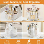 fanado 360° Rotate Makeup Brush Holder Organizer, Makeup Organizers Countertop, Makeup organization and Skincare Storage for Vanity, Desktop, Bathroom (Clear) - Image 3
