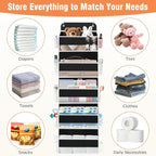 Over The Door Organizer Storage Large Capacity Hanging Bedroom Storage | 5 Shelves, 40 LB Capacity, Foldable Mesh Design, Clear Window, Sturdy, Large Storage Organizer for Nursery, Pantry & Closet - Image 6