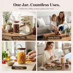 ComSaf Glass Jar with Acacia Wood Lid 34oz 1Pack, Food Storage Container - Image 7