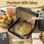 Lazy Susan Turntable Organizer for Table Top, 12’’ Round Wooden Lazy Susan for Cabinet Kitchen Countertop Pantry Dining Coffee Table for Condiments Spices, Rustic Bathroom Vanity Tray for Soap Candle - Image 7
