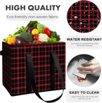 Reusable Grocery Bags 3 Pack, Foldable & Water Resistant Shopping Bags - Image 3