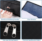 Fixwal Black Underbed Storage Bags with Clear Window and 2 Reinforced Handles Under Bed Storage Containers for Clothing, Bedding, Comforter (2 Pack) | Foldable Design, Clear Vinyl Window, Stainless Steel Zipper, Reinforced Handles, Dust-Resistant Under... - Image 4