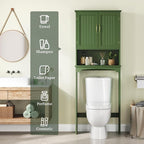 Yaheetech Over the Toilet Storage Cabinet, Bathroom Organizer, Green - Image 5