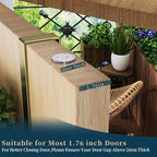 Consumest Over The Door Hooks Organizer - 3 Tier Door Hanger with 9 Coat Hooks & 2 Mesh Basket, Back Storage Organizer Hanging Towels for Bathroom, Bedroom, Gold - Image 6