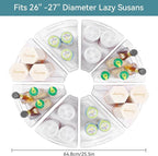 Oubonun Lazy Susan Cabinet Organizer Bins for Kitchen 8 Pack, 1/8 Wedge - Image 2