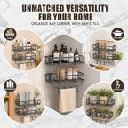 Shower Caddy Hanging 2 Pack, Rustproof Adhesive Corner Shower Shelves - Image 9
