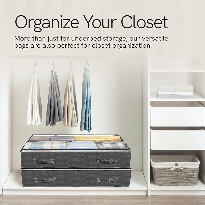 Reli. 90L Under Bed Storage Containers 4 Pack | Closet Organizer Bins - Image 6