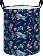 NTAOHAMPER Laundry Hamper, Laundry Basket, Nursery Hamper, Waterproof Storage Bin, Clothes Organizer Basket, Room Decor(Watercolor Ocean) by NTAOHAMPER
