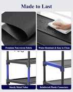 Kitsure 10 Tier Shoe Rack, Tall Shoe Organizer, 32.2" Wide, Black | Large-Capacity Shoe Storage with Hooks, Shoe Shelf for Closet, Entryway, Bedroom, Living Room, Zapateras Organizer - Image 6