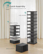 SONGMICS Foldable Shoe Storage Organizer, 9-Tier for 18 Pairs - Image 3