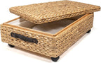 happimess Chett Underbed Storage Bin Wheels 26", Natural by Happimess