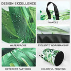 Tropical Palm Leaves Hawaiian Leaf Laundry Basket Foldable Laundry Hamper With Handles Clothes Storage Bucket Organizer Laundry Bag For Bedroom Bathroom Laundry Storage 19.6 x 15.7 - Image 3