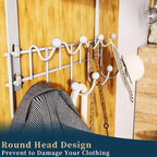 Consumest Over The Door Hooks Organizer - 3 Tier Door Hanger with 9 Coat Hooks & 2 Mesh Basket, Back Storage Organizer Hanging Towels for Bathroom, Bedroom, Silver - Image 4