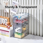 Prsildan Hair Accessories Organizer Acrylic Drawer with 5 Small Drawers - Image 7