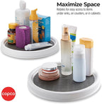 Copco Lazy Susan Turntable Organizer Set of 2, 9 Inch Rotating Cabinet and Pantry Storage, Nonslip Surface with Outer Rim, Wipe Clean - Image 5