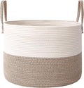 JMvicyroam 115L Extra Large Machine Washable Cotton Rope Blanket Basket by JMvicyroam