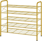 Hoctieon 5 Tier Shoe Rack for Closet, Durable Mesh Style Shoe Rack, Entryway Shoe Shelf, Shoe Storage Organizer for Hallway, Bedroom, Living Room, Wardrobe, Gold - Image 8
