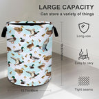 Green Duck Laundry Basket Storage Bin Foldable Laundry Hamper Clothes Storage Bucket Organizer 19.6x15.7 Inch For Laundry Room/Bedroom/Bathroom - Image 4