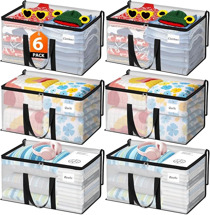 Fab totes Moving Bags Extra Heavy Duty Oversized Storage Bags with Reinforced Handle and Double Zippers,Moving Supplies Totes for Storage Packing Dorm Room Essentials Alternative to Moving Boxes by Fabtotes