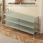 INGIORDAR 3 Tier Long Shoe Rack Organizer for Closet Metal Shoe Storage - Image 3