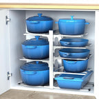 ORDORA Pots and Pans Organizer Under Cabinet 15.8" 8-Tier Adjustable Silver - Image 8