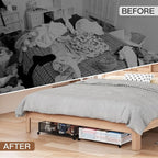 Gawerk Under Bed Storage with Wheels, Foldable Metal Mesh Underbed Storage Container Bins, Tool-free Assembly Clothes Drawer Organizer,2Pack - Image 6