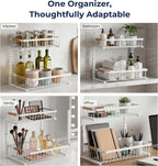 Under Kitchen Sink Organizer with LED Lights, 2 Pack, 2-Tier - Image 7