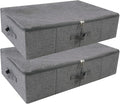 2pcs Rigid Underbed Zip Lid Storage Boxes, Clothes, Blankets Organizer Bins by iwillCREATEPRO