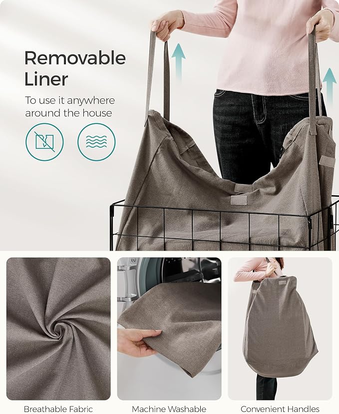 SONGMICS Laundry Hamper, Collapsible, 29 Gal. (110L) - Image 6