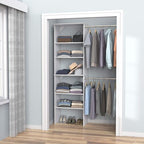 ClosetMaid SuiteSymphony Wood Closet Organizer System, 25-Inch Starter Kit with Tower and 3 Hang Rods and Shelving, Adjustable Shelves, Customizable Insert, Reach-in or Walk-in Closets, Pure White - Image 11