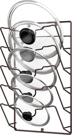 Simple Houseware Wall Door Mounted Pot Lid Rack Organizer, Bronze Finish by SimpleHouseware