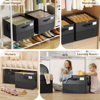 Large Reinforced 2 Pack Shoe Organizer for Closet with Adjustable Dividers | Customizable Compartments for Sneakers, Boots, Heels, Sandals, Clothes, Towels and Toys, Versatile Cube Storage Organizer - Image 3