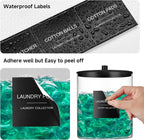 3 Pack Glass Jars and Acrylic Dryer Sheet Holder, Laundry Pods Container with Bamboo Lid and Measuring Cups for Laundry Room Organization, Powder Detergent Containers (Black) - Image 6