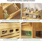 Homykic Tilt Out Laundry Hamper Cabinet, Bamboo Laundry Basket Organizer - Image 8
