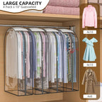 Clear Garment Bags for Hanging Clothes, 4-Pack, 60" - Image 3