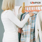 Plastic Clothes Hangers – Heavy Duty Hanger Set, for Organizing Clothes, Dresses, and Coat, Holds Up to 5 lbs, Space-Saving Hangers with Non-Slip Shoulder Grooves, Pack of 5, Orange - Image 7