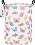 Round Butterfly Laundry Hamper Waterproof Fabric Home Storage by ONOEV