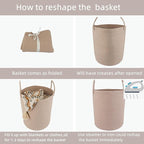 XUANGUO Cotton Rope Laundry Basket Hamper for Clothes, Konjac - Image 7