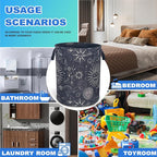 Universe Sun Planet Moon Laundry Basket Foldable Oxford Cloth 18.9x16.5 In - Image 4